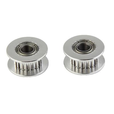 2X 20 Teeth Pulley with 6mm Timing Belt & 2X Idler Tension F8M6 Set for Linear Motors Rubber & Aluminum Construction