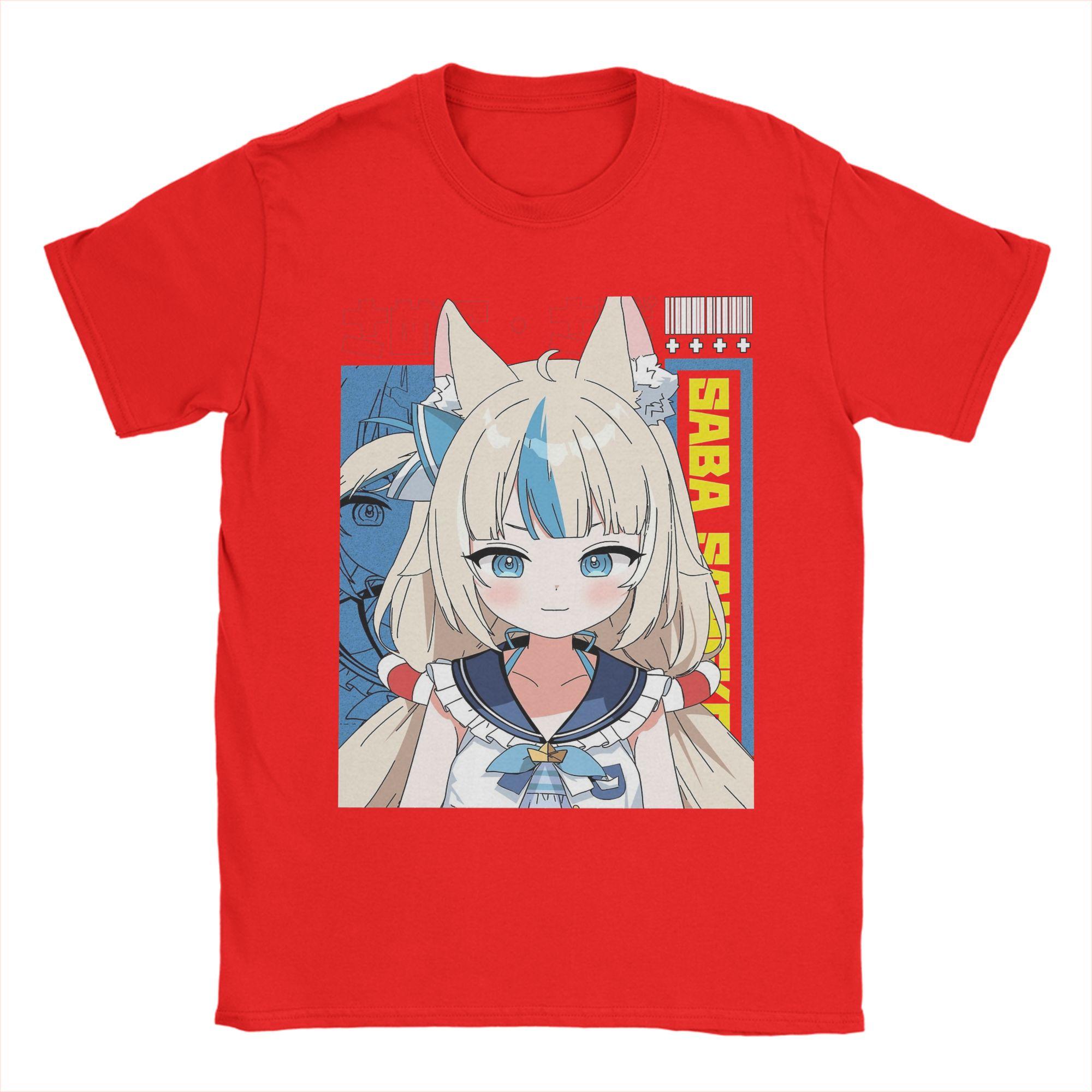 Sameko Saba TShirt Unisex  Casual Pure Cotton Tees Round Neck Short Sleeve T Shirts Printed Tops L