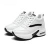 Fashion Women Hidden Heel Walking Shoes Waterproof PU Leather Casual Sneakers Comfort Air-cushion Trainers Non-slip Wedges