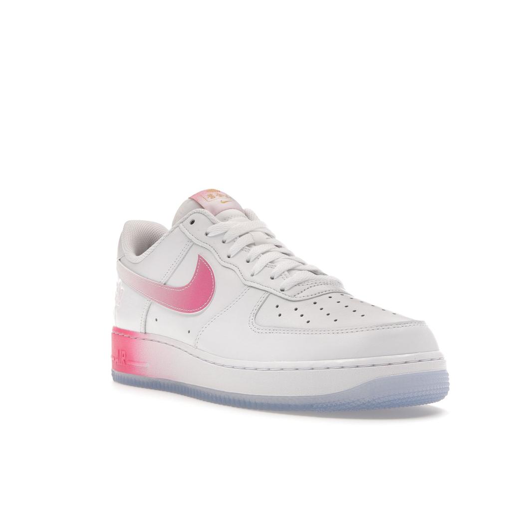 Nike Air Force 1 07 San Francisco Pack - Lotusblume Herren-Sneakers Weiß Lotus-Pink Gelbgold FD0778-100