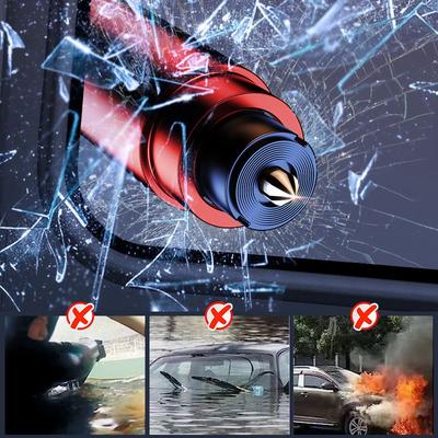 Auto-Sicherheitshammer 2-in-1 Notausstiegswerkzeug Fensterbrecher Sicherheitsgurtschneider Mini Tragbares Rettungsgerät für Fahrzeugüberleben