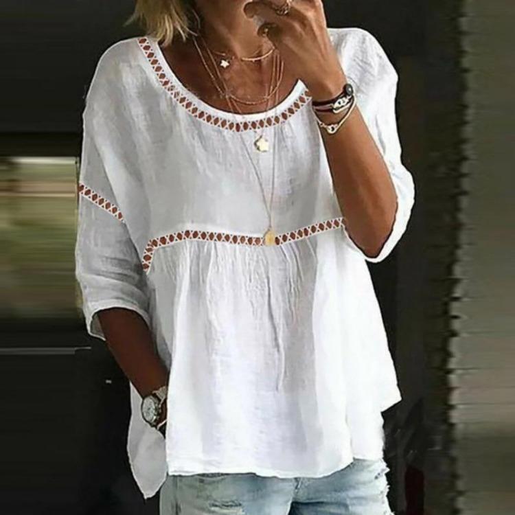 

Sweet Lady Casual Loose Blouse Fashion Cotton Linen Tops White Pink Hallow Out Blouses Spring Summer Women S белый