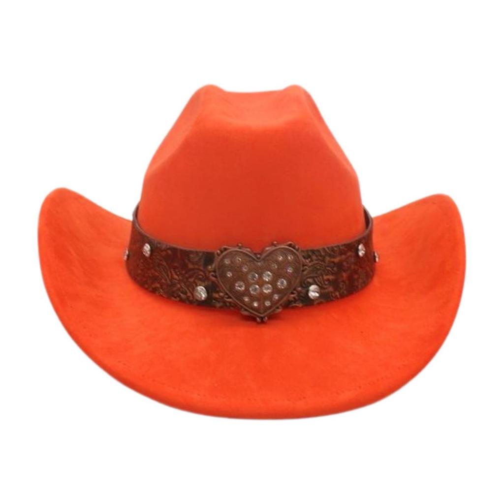 Premium Sense One-Word Top Suede Top Hat Jazz Hat New Love Diamond-Encrusted Western Cowboy Hat