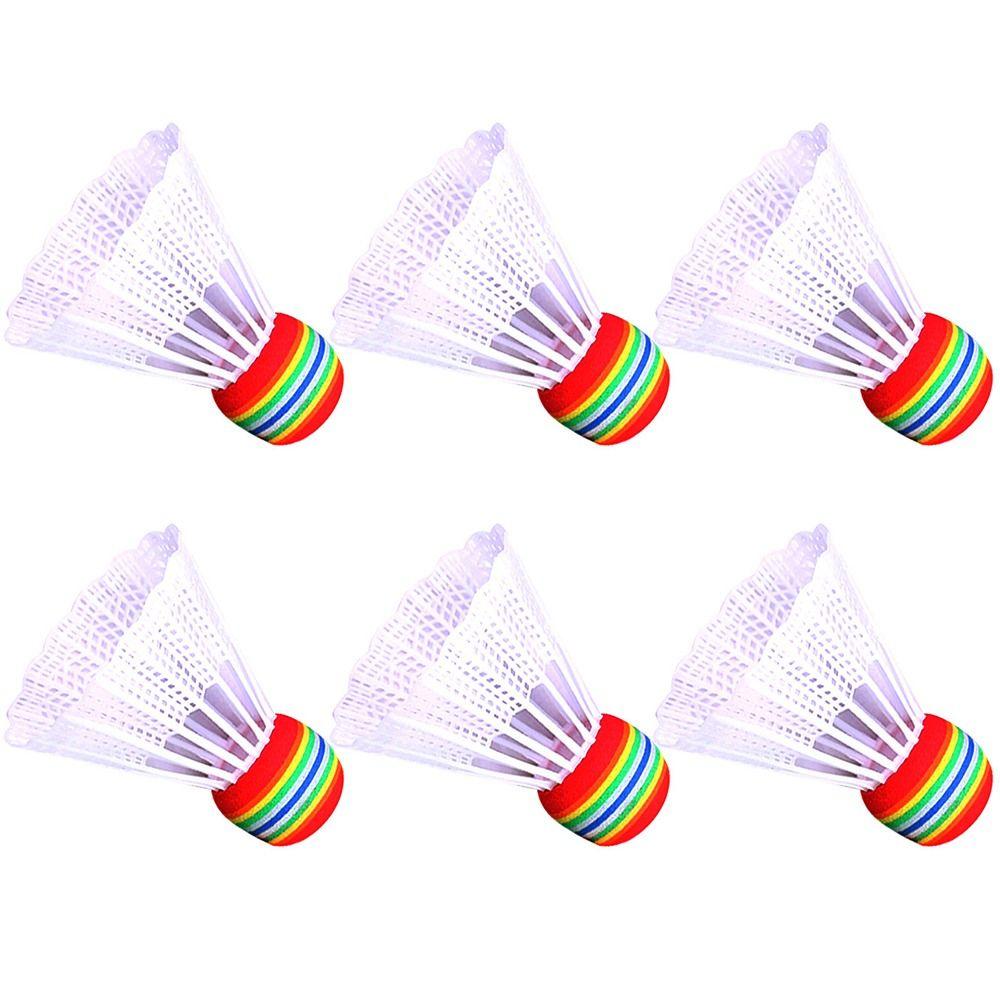

6Pcs Colorful Badminton Ball Sports Badminton Trainer Durable Colorful Badminton Shuttlecocks белый