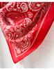Women S Vintage Black Paisley Silk Square Scarf For Neck Decoration