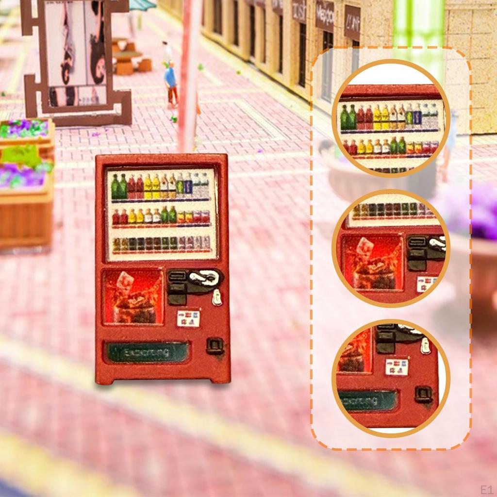 1/64 Mini Vending Machine Model Dollhouse Decoration Accessories DIY Creative Decorative Miniature