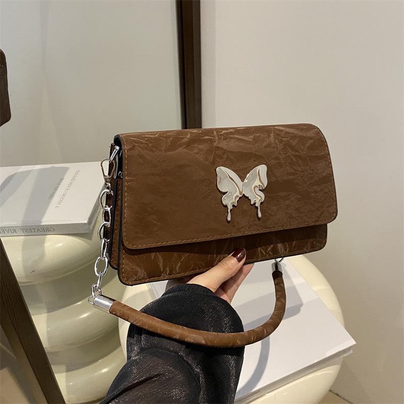 Gentle Large Capacity Bag for Women New Trendy Fashion Chain Student Class Bag Commuting One-shoulder Small Square Bag