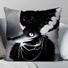 3D Black And White Fantasy Movie F-Frankeweenie Pillow Case Square Pillow Bedroom Sofa Leisure Living Room Home Decoration 40X40