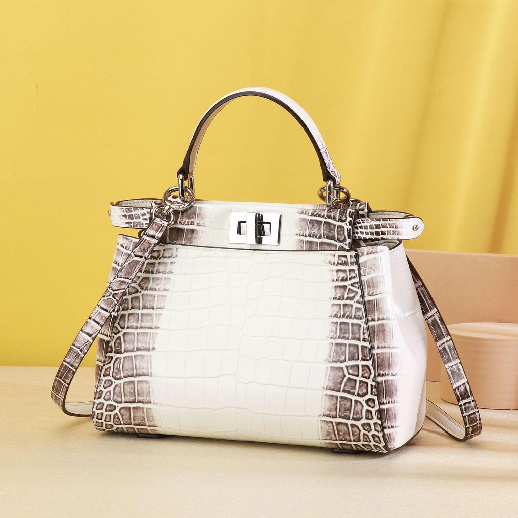 2024 Neue Damenhandtasche mit Krokodilmuster – einfache, luxuriöse, vielseitige High-End-Kätzchentasche