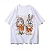 202526 Summer Disco Zootopia Themed Printed Pure Cotton Tshirt Fashionable Loose and Casual Shortsleeved Unisex