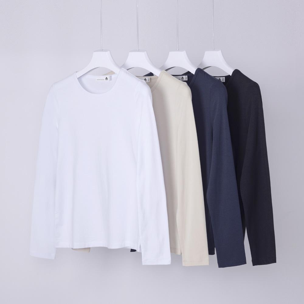 Basic House [2Pack] Women'S Slim Fit Spandex Long Sleeve T-Shirt 4 Colors Lats0208