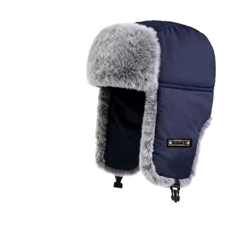 Warm Winter Fleece Lined Ear Protection Hat Windproof Waterproof Cycling Cap Men Women Outdoor Use