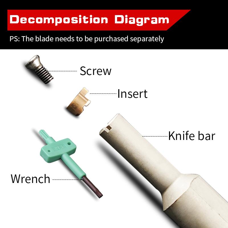 Small Grooving Cutter Bar Internal Holder MG-H12 H16 H20 Small Hole Deep Hole Comma Inserts MB-05R 07R 09R 11R Turning Tool CNC
