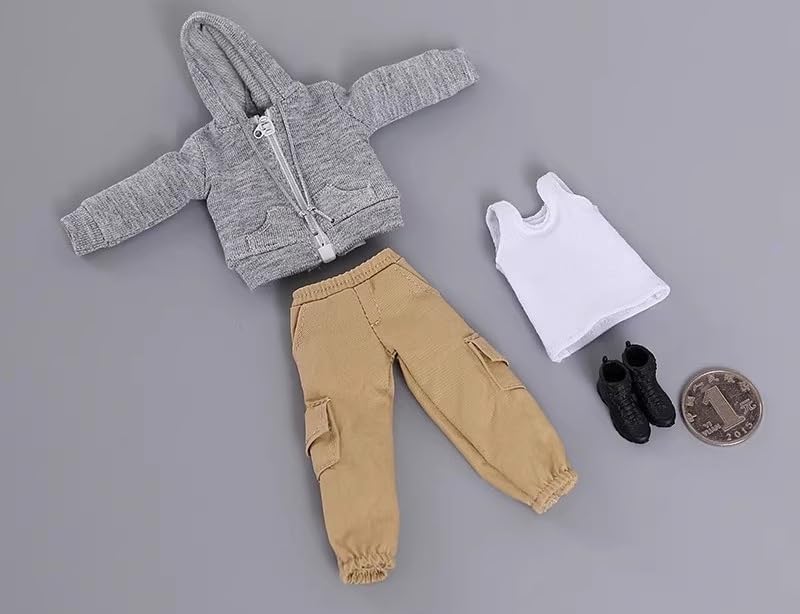 

[TOYBARJAPAN] 112 scale figure accessoriescdtoys cd043A Zippered sweatshirt overalls clothing set for male body (body not included)