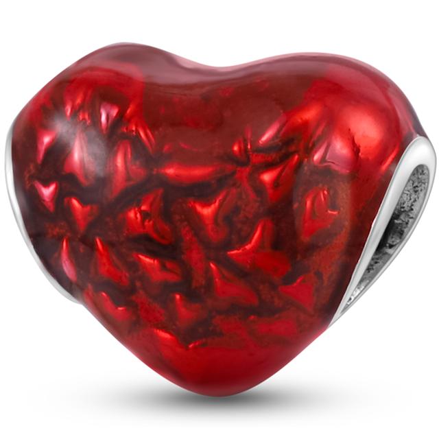 925 Silver Heart Silver Series Pendant Charm Beads Fit Original Bracelet Necklace For Women Diy Making Jewelry Gift