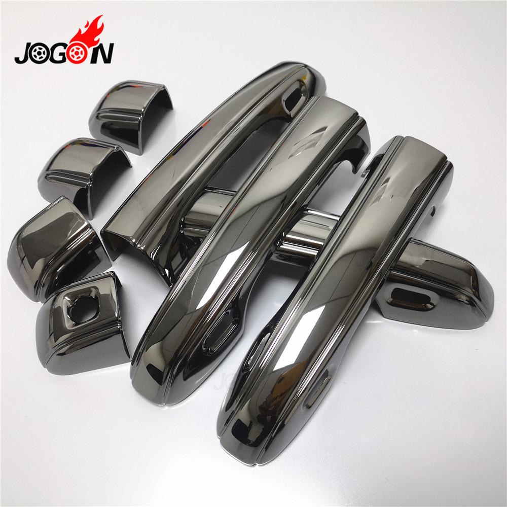 8pcs Advanced Plating Material Black Titanium Door Handle Cover Trim For Lexus LX570 LX 570 2016 2017 2018