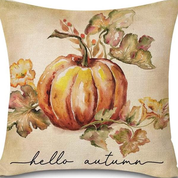 Harvest Autumn New Maple Leaf Pumpkin Pillow Case Home Bedroom Sofa Printed Cushion