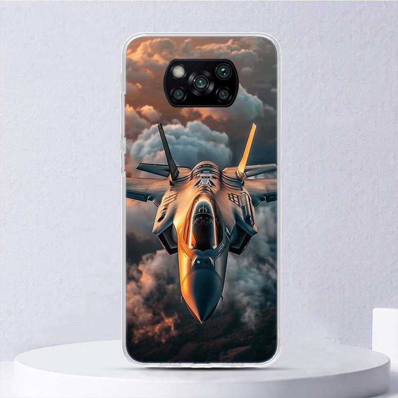 Aircraft Airplane Cool Soft Case For Xiaomi Poco X7 X6 X5 X4 X3 Nfc F7 Ultra F6 F5 Pro Phone Cover F4 Gt F3 M5S M4 M3 M5 M6 Coqu