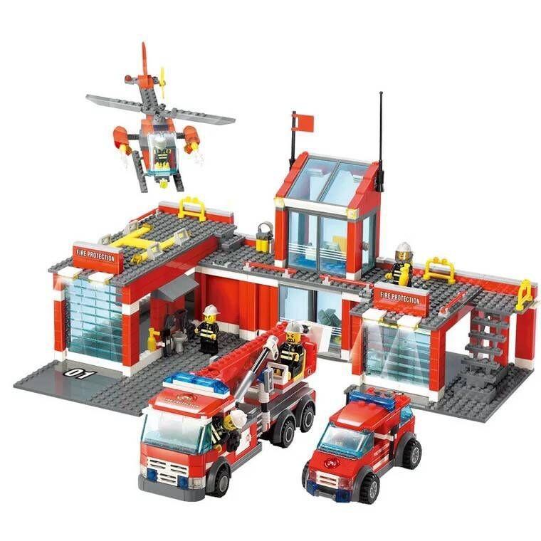

Police Fire Department Building Blocks Set For Kids Diy Construction Toys With Abs Plastic For Children Fire