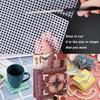 Purse Making Supplies Plastic Bag Mesh Grid White Blank Mesh Canvas Mesh Cloth Crochet Projects