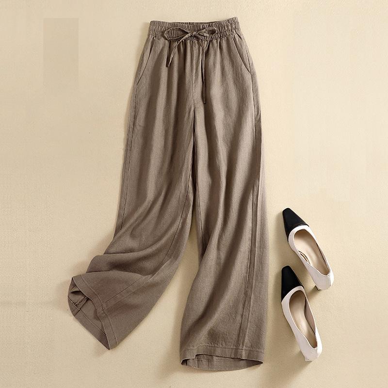Women Casual Pants Wide Large Size Women's Summer Mother Thin Trousers Thin Section Loose Spring and Autumn Suit Wide-legged Trousers