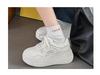 European Style Genuine Leather Thick-Soled White Sneakers - Summer 2025 Trend: Comfortable, Casual, Fashionable Sports Shoes
