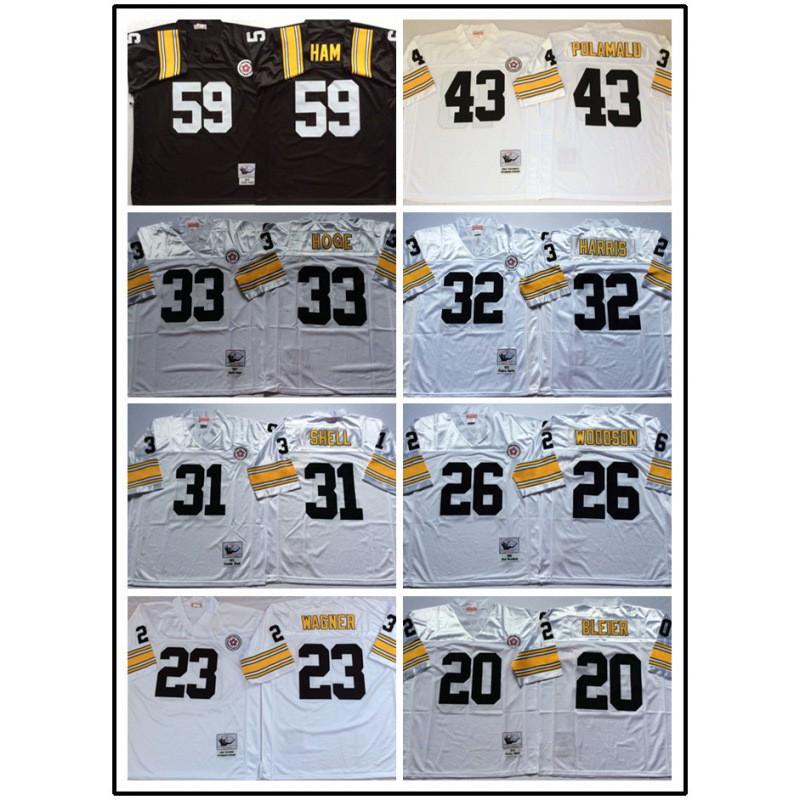 Pittsburgh Steelers NFL Retro Jersey Mens Football Uniform Vintage Style 59 43 89 MN Hall Of Fame Fan Apparel