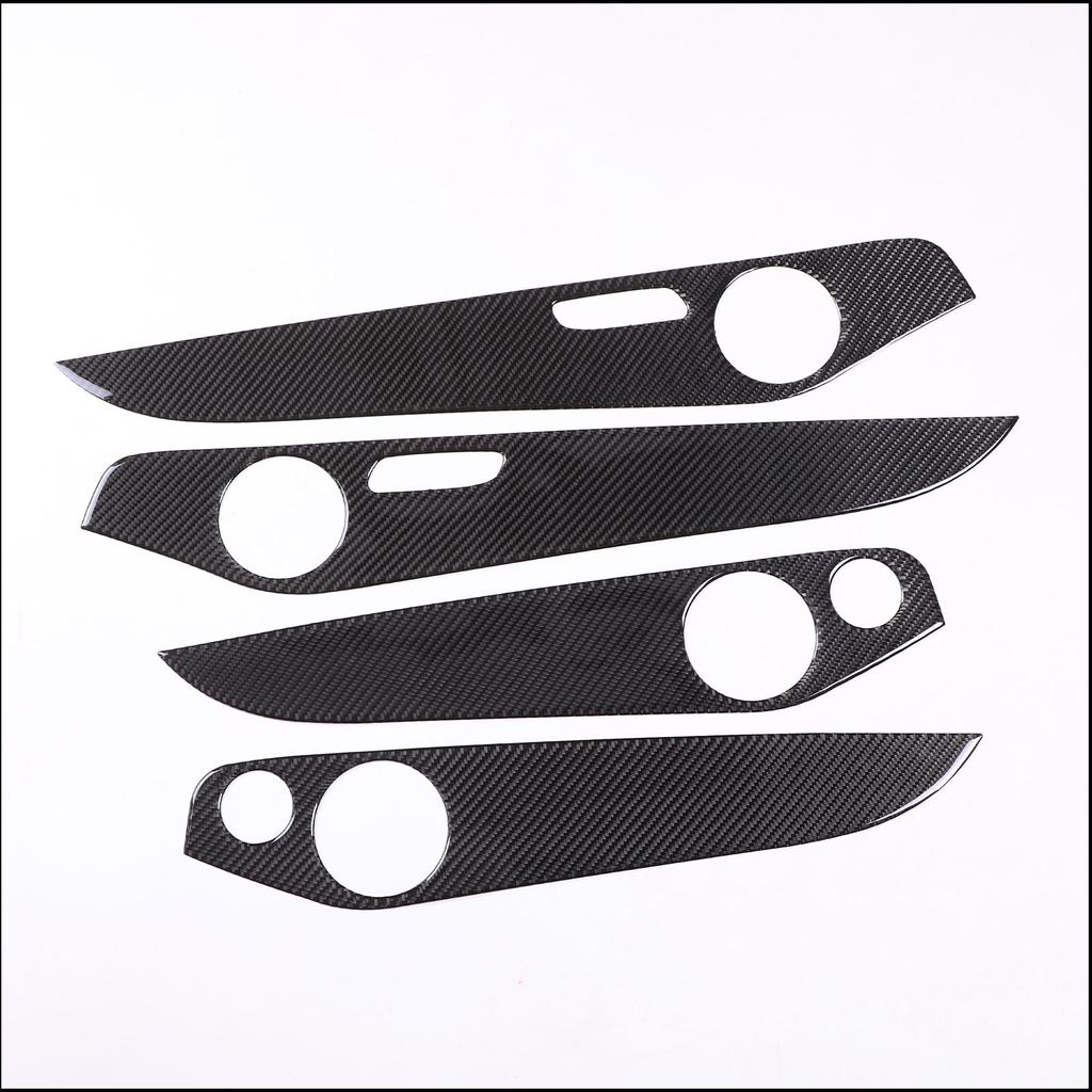 For Mercedes-Benz C-Class GLC W205 C180 2014-2020 Car Interior Doors Decoration Panel Cover Trim Soft Carbon Fiber Accessories