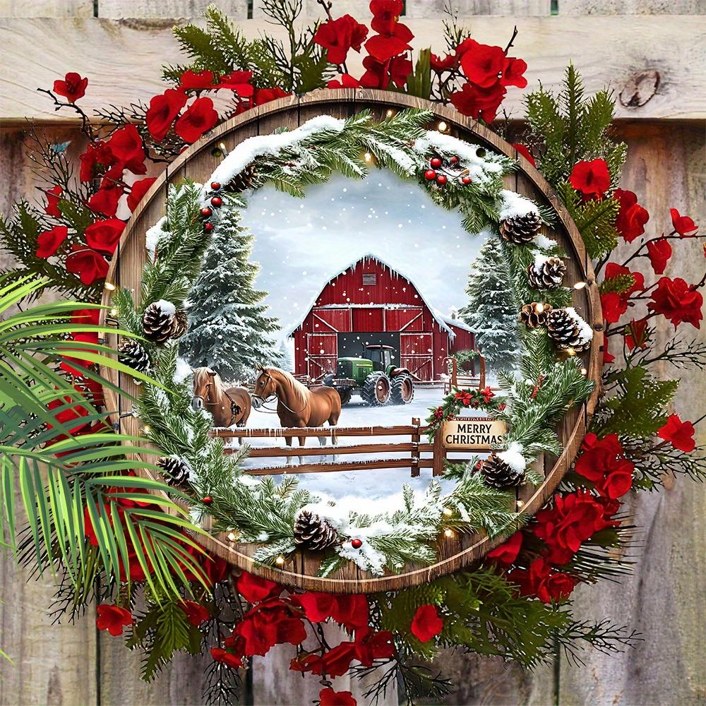 Nativity Wooden Christmas Sign with Manger Pattern - Navidad Sign for Front Door Wall Hanging Decor - Ideal Christmas Gift