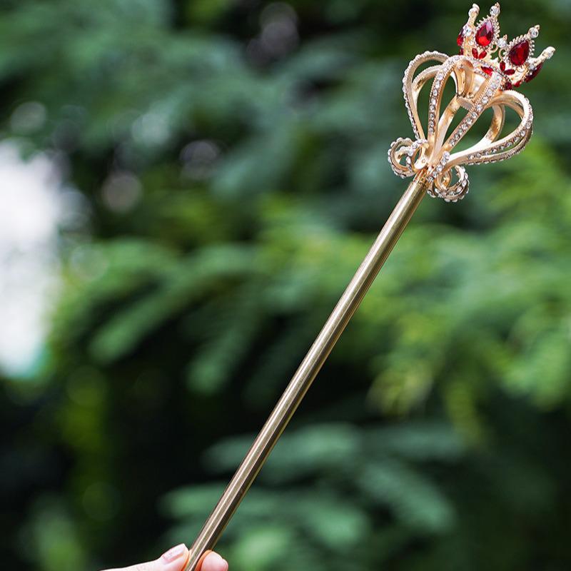 Golden Alloy Fairy Wedding Scepter
