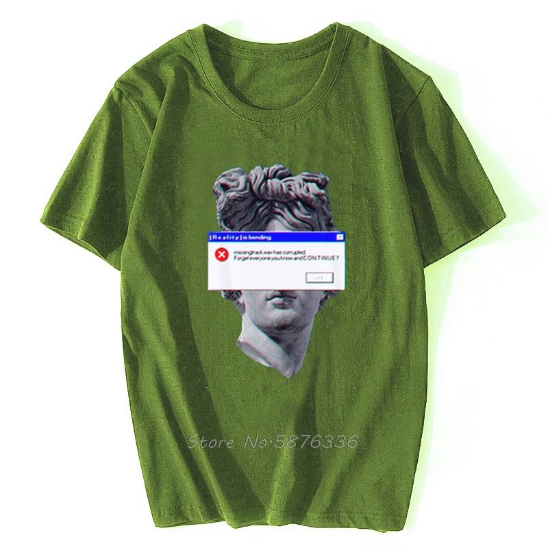 David Michelangelo Summer Short Sleeve Printed Statue Bubble Gum Chewing Gum Print Fun Harajuku Tshirt Plus Size New Tshirt S