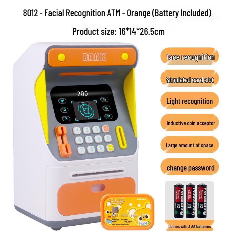 Face Recognition ATM Money Box: Automatic Password Roller Safe Educational Toy