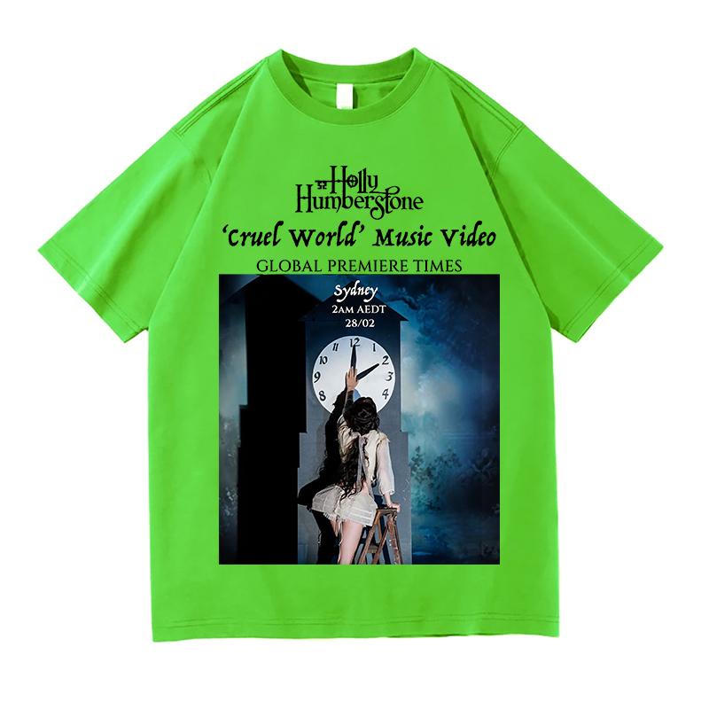 2026 Holly Humberstone Cruel World T-Shirt Tour Short Sleeve Merch Tee Women Unisex Crewneck Fashion T-shirt Unisex Tops Streetwear S