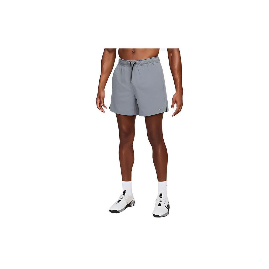 Nike Dri-Fit Unlimited Solid Color Elastic Waist Drawstring Shorts Men Bottoms Grey DV9336-084