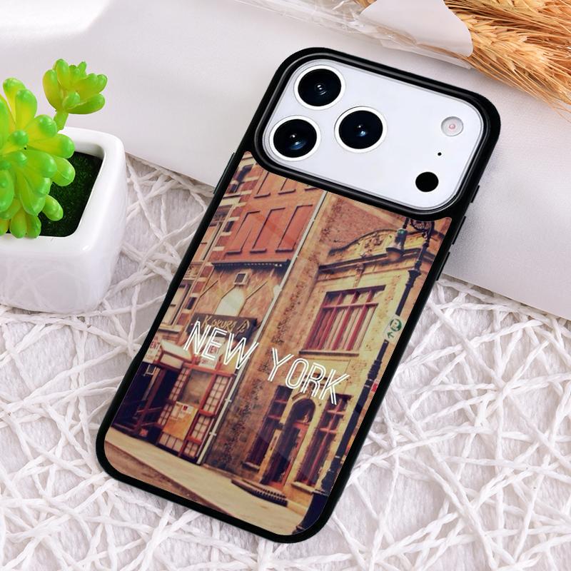 New York City print Shockproof Phone Case for iPhone 17 Air 16e 15 11 12 14 13 Pro Max Cover Coque