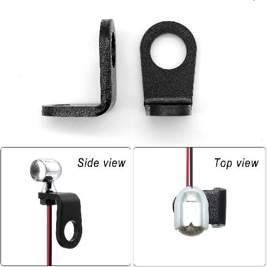 Universal Motorcycle Turn Signal Brackets, 5mm to 10mm Hole | L Shape Relocation Mount Holders for Indicator Lights Compatible with Harley Honda