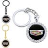 Diamond Car Logo Keychain Pendant for ATS BLS CT5 CT6 CTS ESCALADE SRX STS XT4 XT6 XTS Alloy Emblem Key Rings Holder