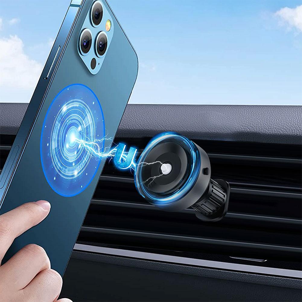 New Magnetic Car Wireless Stand Magnet Universal Vacuum Adsorption Air Vent Car Mount Bracket For Macsfae 15 14 13 1 I3u6