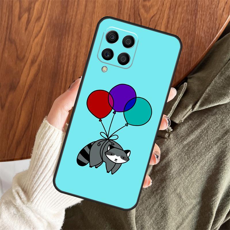 Cartoon Raccoon Case For Samsung Galaxy M06 M16 M36 M56 M33 M15 M55 M31 M13 M12 M14 M53 M32 M52 M35 M34 M54