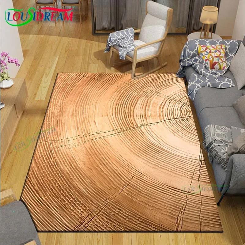 Classical Wood Grain Decor Carpet for Outdoor Balcony Garden Coffee Table Bedroom Area Rugs Kitchen Un-slip Floor Mat Alfombra