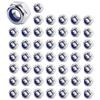 50-Piece M4 Hex Lock Nuts, Nylon Lock Nuts, 4mm Height, 6.8mm Hex Width, 403 Stainless Steel, Nylon Insert Self-Locking