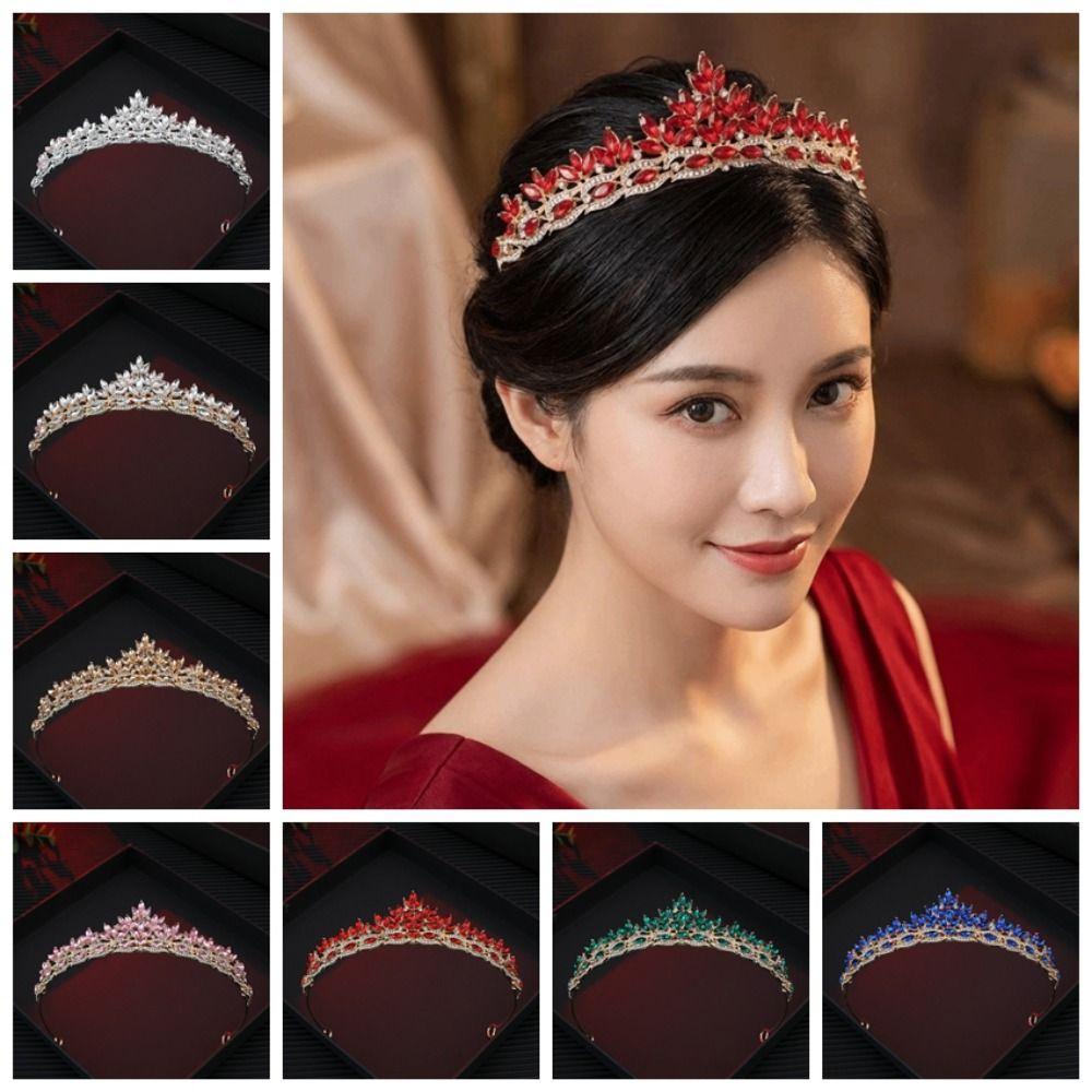 Elegant Baroque Crystal Crown Sparkling Luxury Crystal Tiara  Gorgeous Accessories