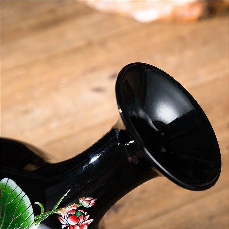 Jingdezhen Ceramic Vase Chinese Classic Porcelain Flower Pot+Base Figurines Home Furnishing Table Ornaments Crafts Decor Items
