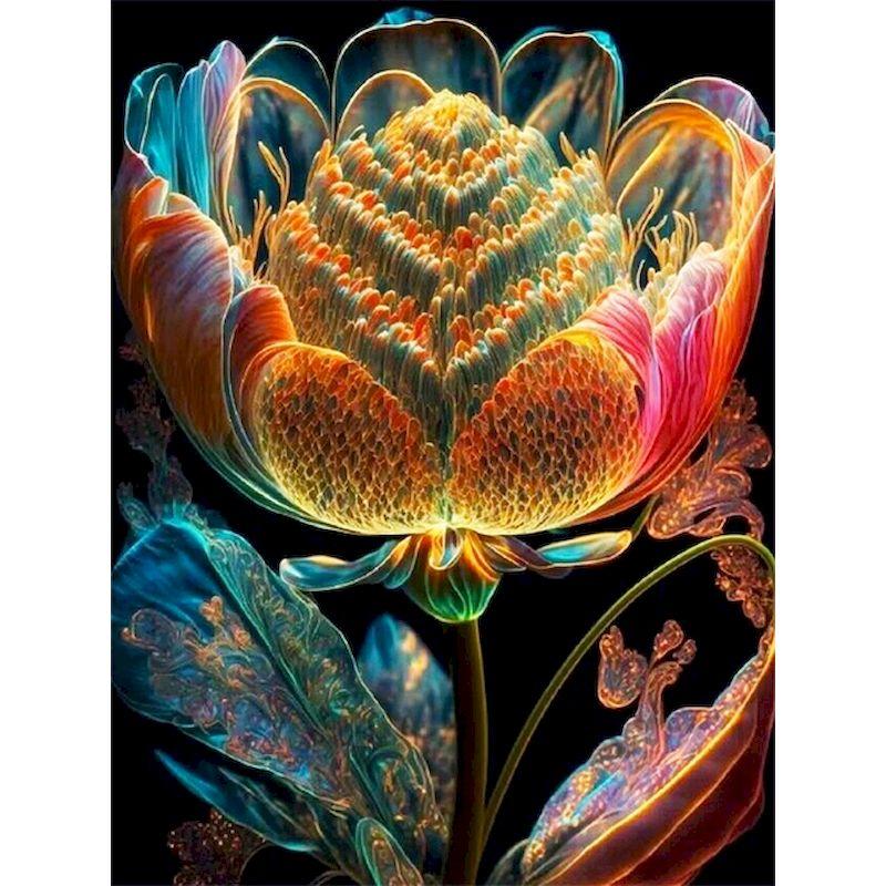 Diamond Painting Abstract Flower Full Square Drill Diamond Embroidery Sale Mosaic Flower Needlework Diy Home Decor