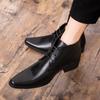 Bottes Hautes en Cuir Pointues pour Homme - Style Décontracté Chic Automne/Hiver