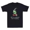 Whimsical Frog Wizard Off to Commit Tom Foolery Frog Meme Vintage Men's T-Shirt