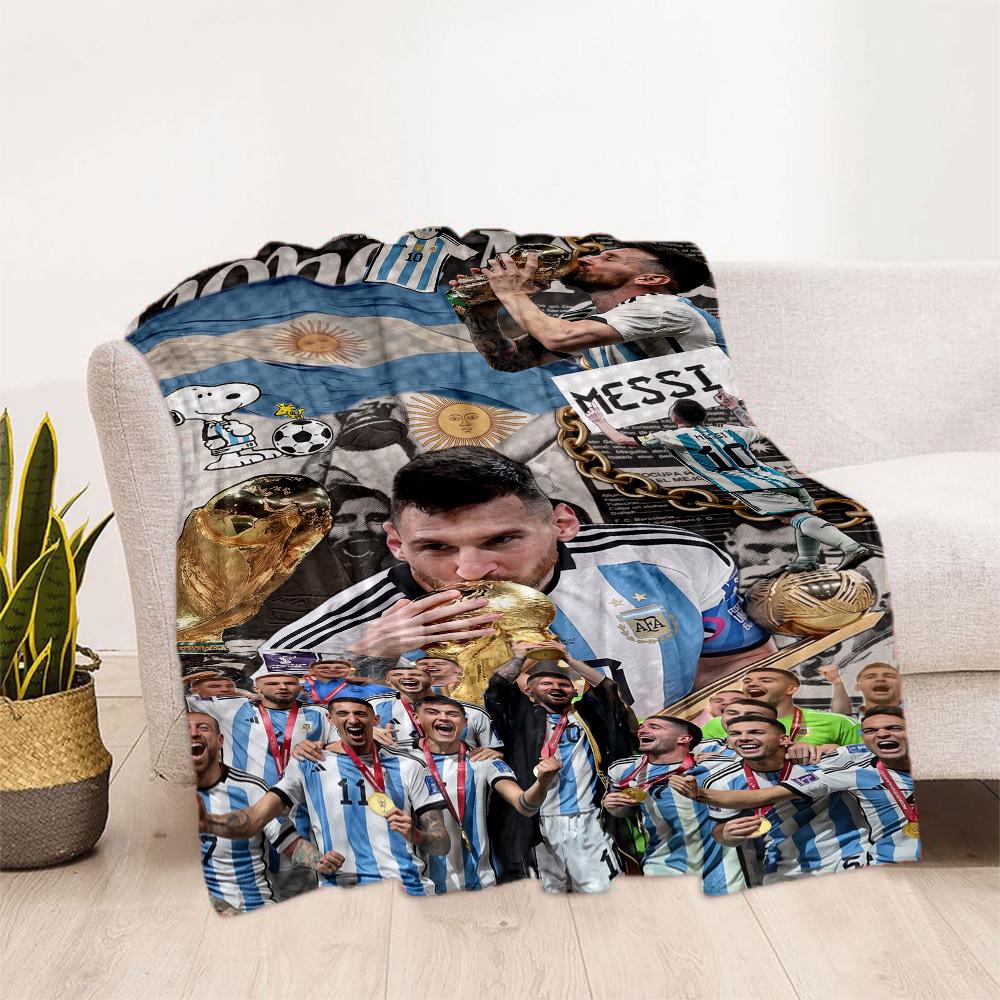 Messi 185 Blanket Ultra-Soft Great for Office Sofa Office Chair for All Seasons Stylish Decor Best Holiday Gift for Friends Family