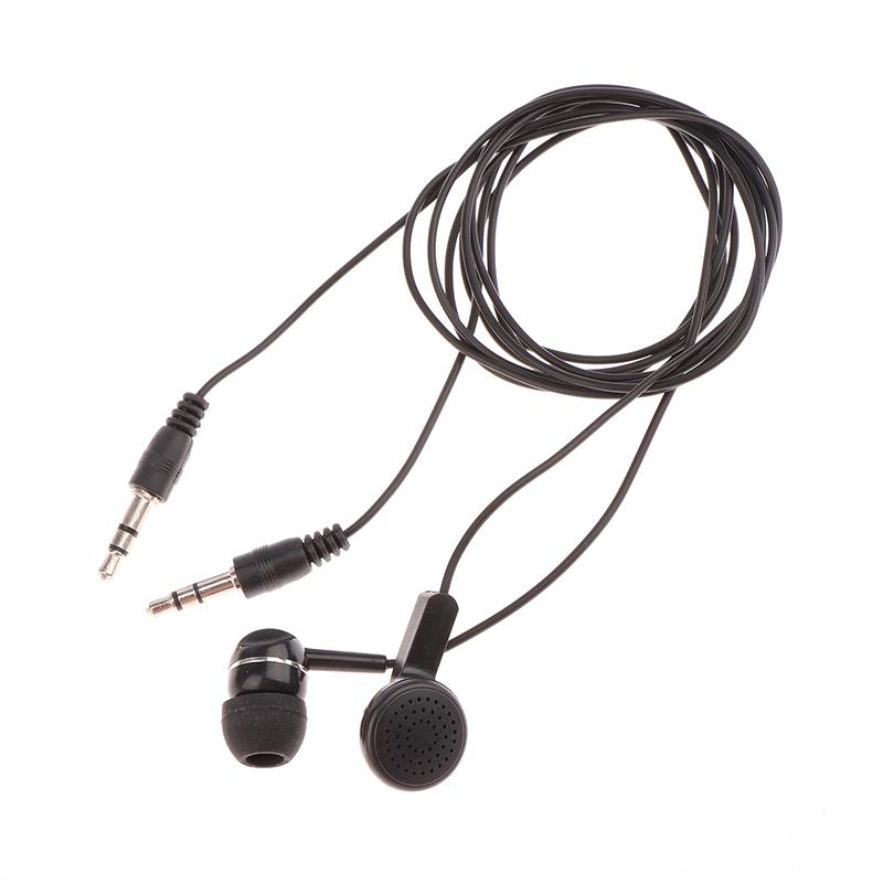 1Pc Earpiece 3.5Mm Plug Single Side Headset Headphone Dual Channel Earphone For Laptop Pc Headset