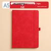 A5 Leather Notebook with Strap, Thickened Diary, Business Office Meeting Journal, Custom Logo