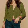 Women's Knitted Cardigan Short Knit Round Neck Open Front Sweater Button Down Elegant Casual Cardigan For Women